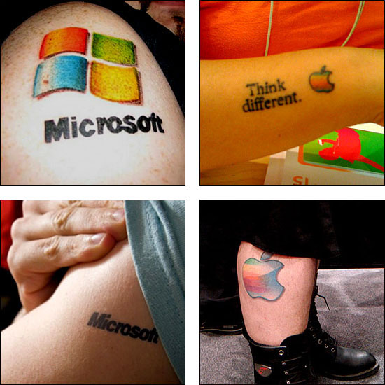 Tattoo Apple and Microsoft
