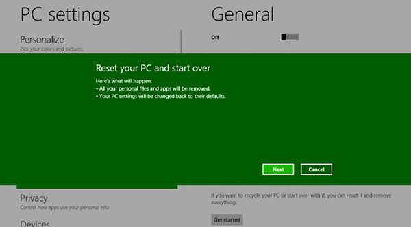 Windows 8 to include built - in Reset